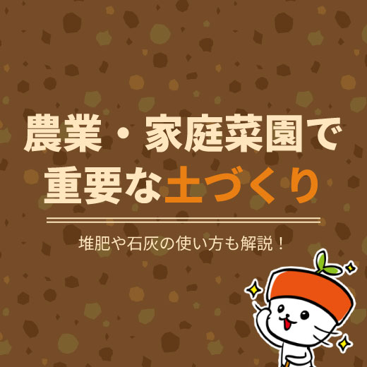 農業・家庭菜園で重要な土づくりとは？堆肥や石灰の使い方も解説！