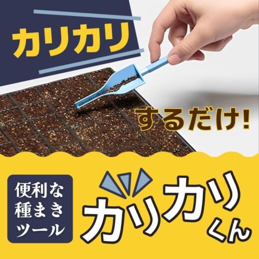小さいタネの種まきに！アイデア商品のカリカリくんが便利！