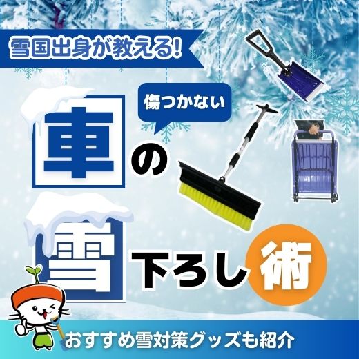 【雪国出身が教える】傷つかない車の雪下ろし術！おすすめの雪対策グッズも紹介